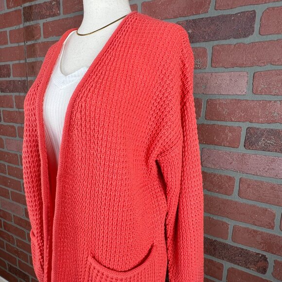 Zenana Waffle Knit Cardigan - Size Small - Picture 6 of 9